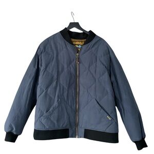 Eddie Bauer Mens 1936 Skyliner Model Down Jacket Size 2XL Quilted Bomber Navy